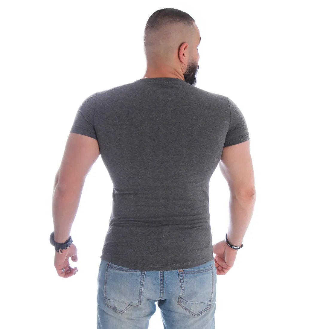 Men T-shirt- gray / made in Turkey -3357