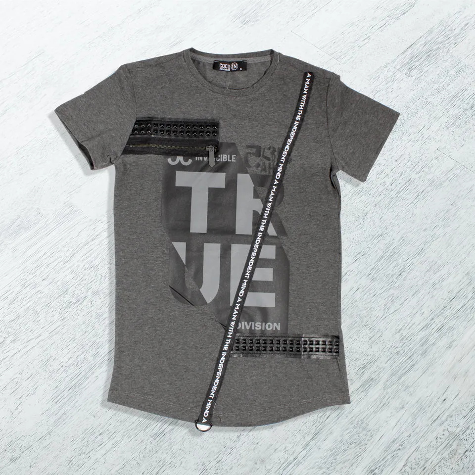 Men T-shirt- gray / made in Turkey -3357