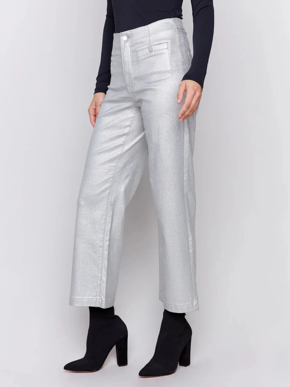 Metallic Silver Pant
