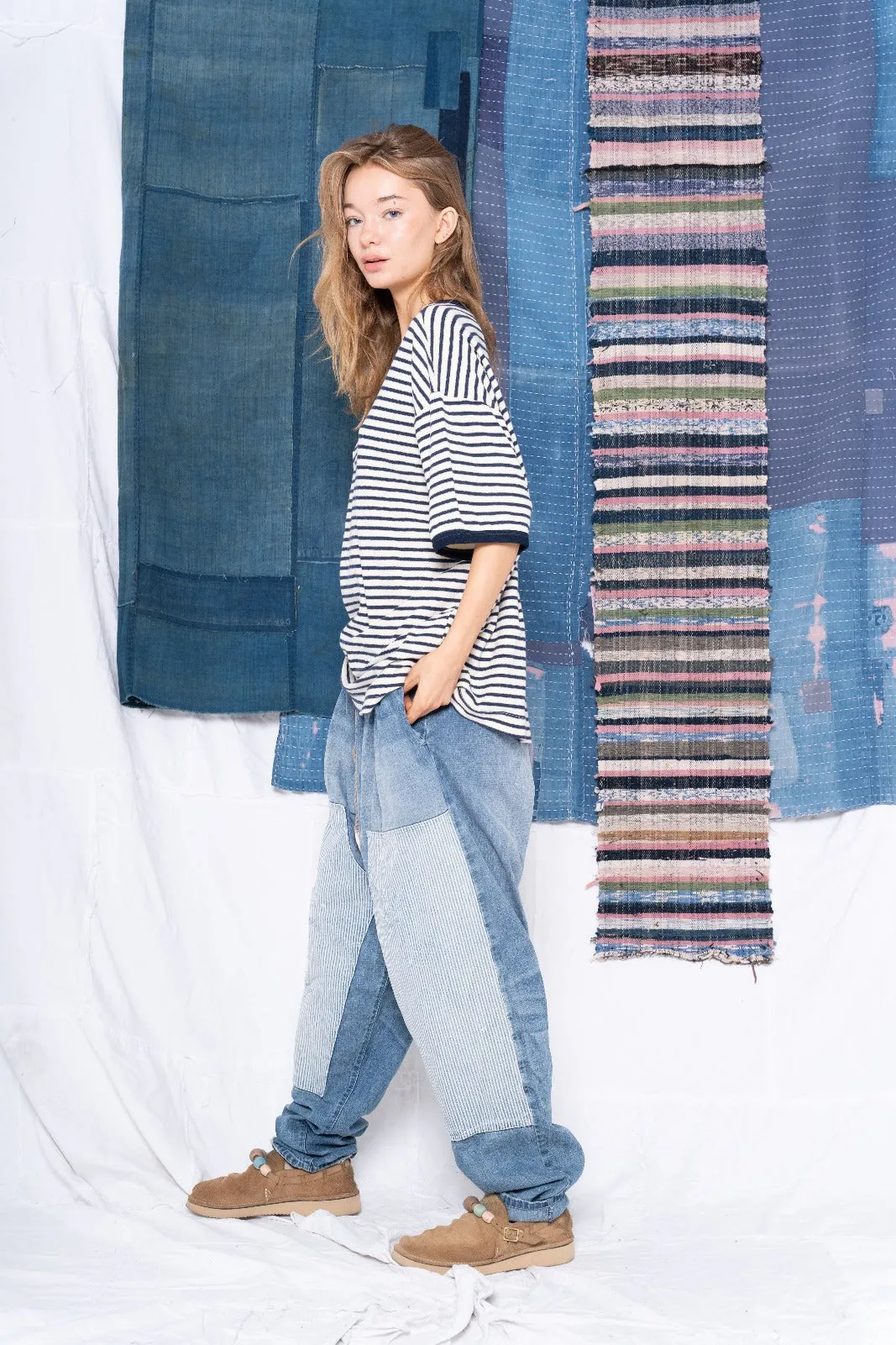 Model T. Britanny Stripes Hemp & Natural Cotton