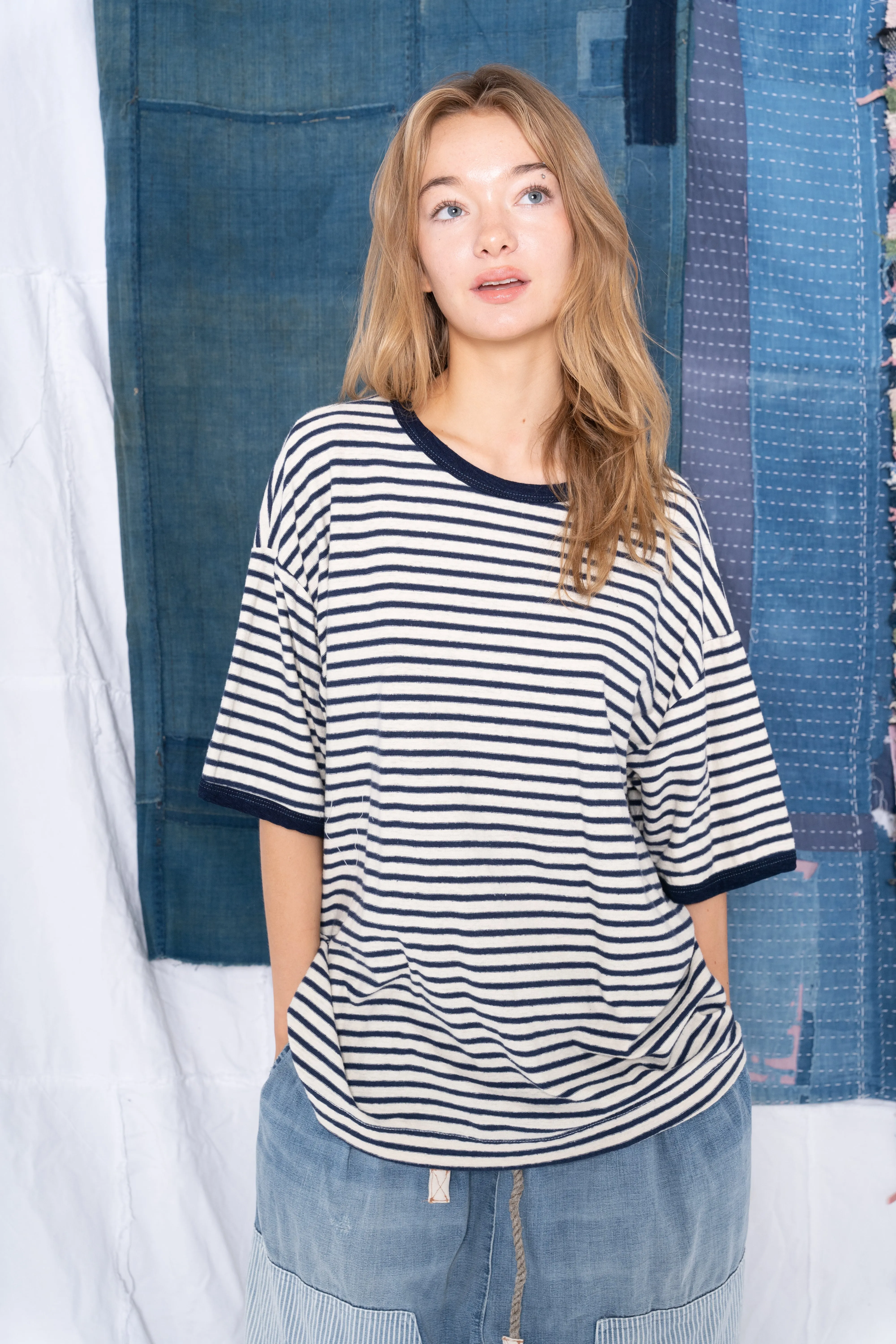 Model T. Britanny Stripes Hemp & Natural Cotton