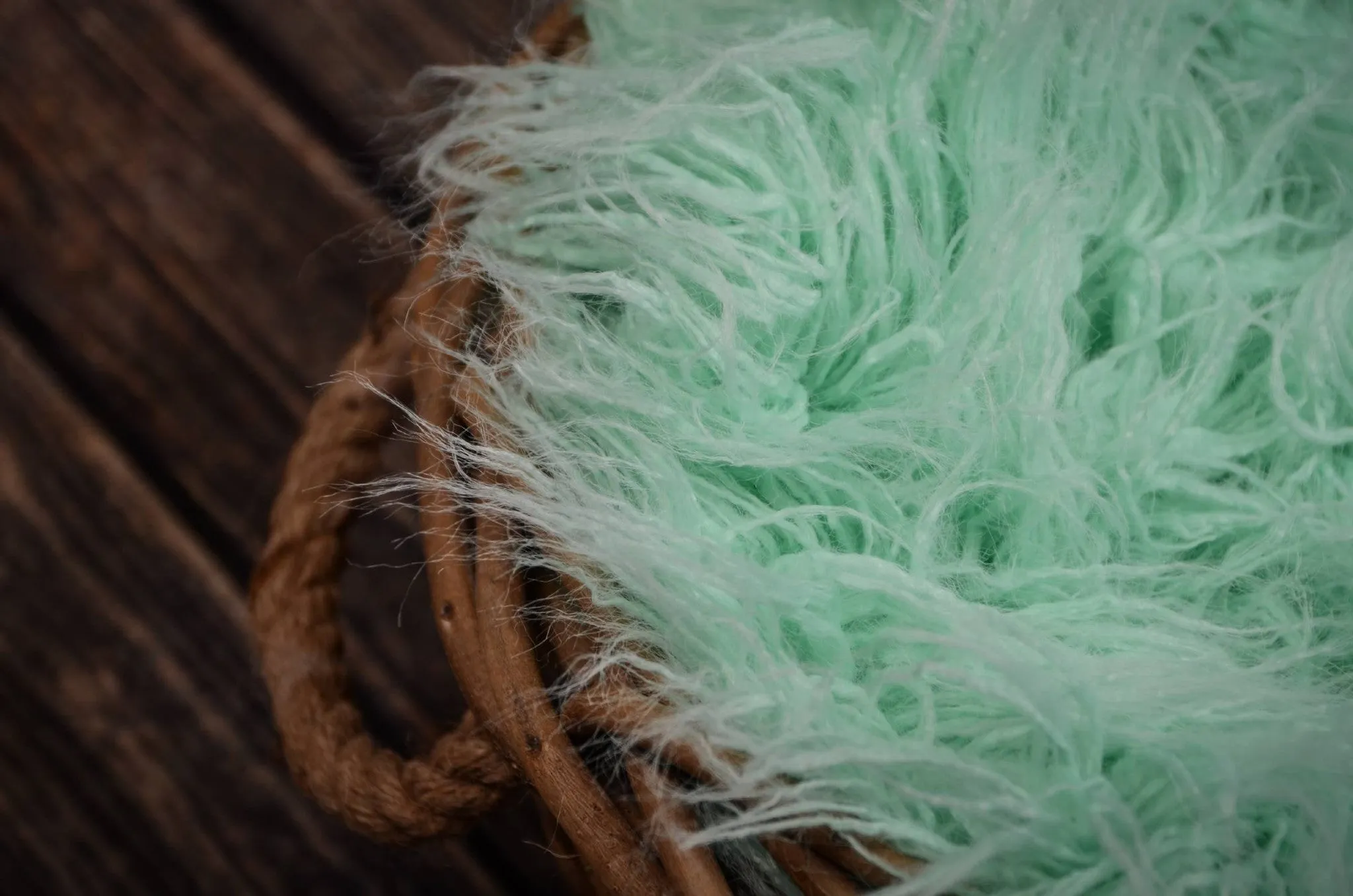 Mongolian Faux Fur - Aqua