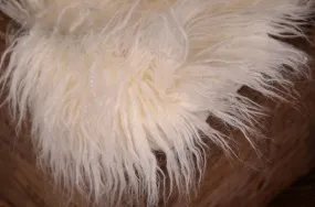 Mongolian Faux Fur - White