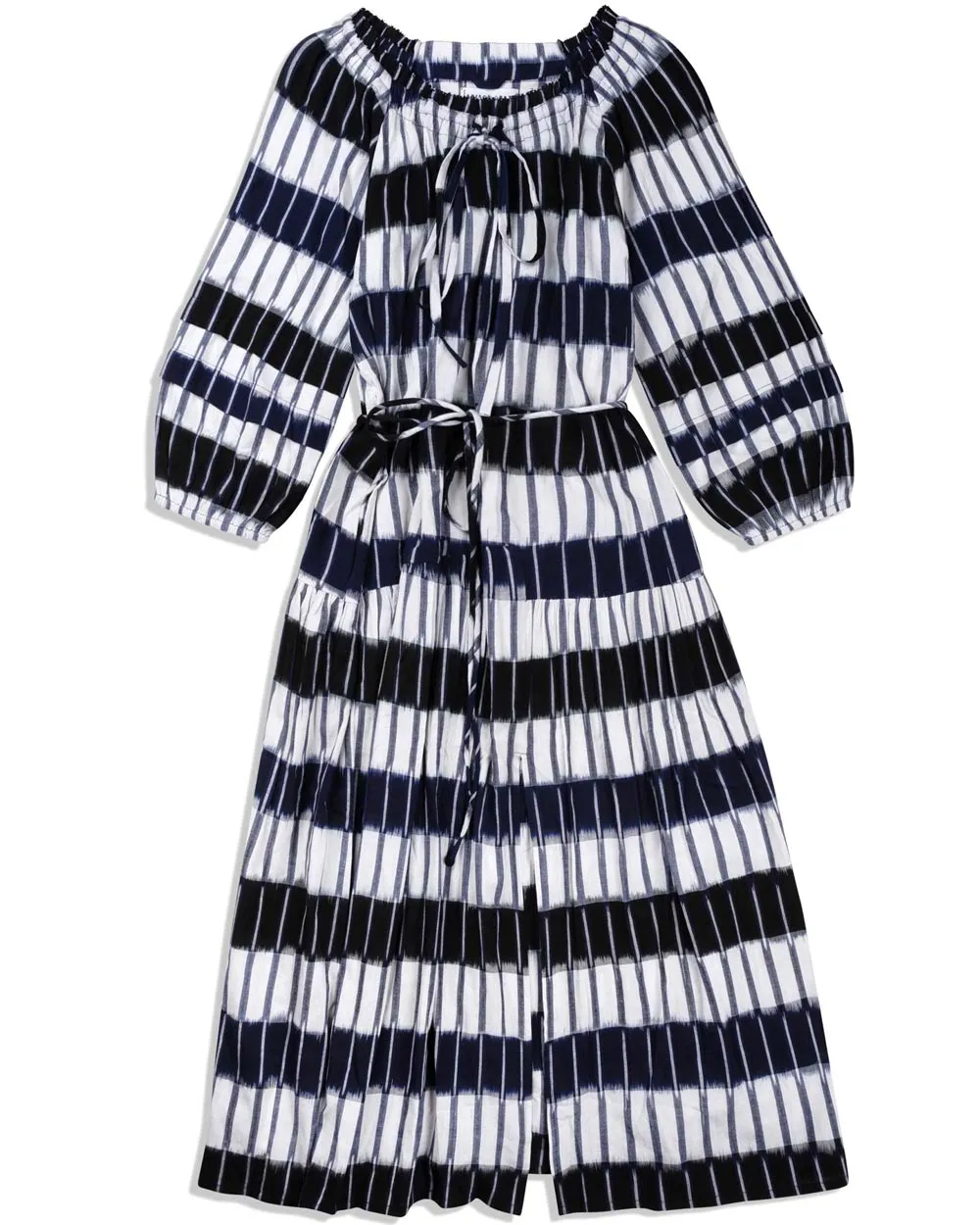 Navy Ikat Chemlali Scoop Neck Dress
