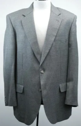 New- Alan Flusser Gray Houndstooth Silk & Wool Sport Coat- size 44R