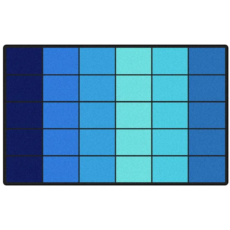 Ocean Blues Classroom Seating Rug - Factory Second
