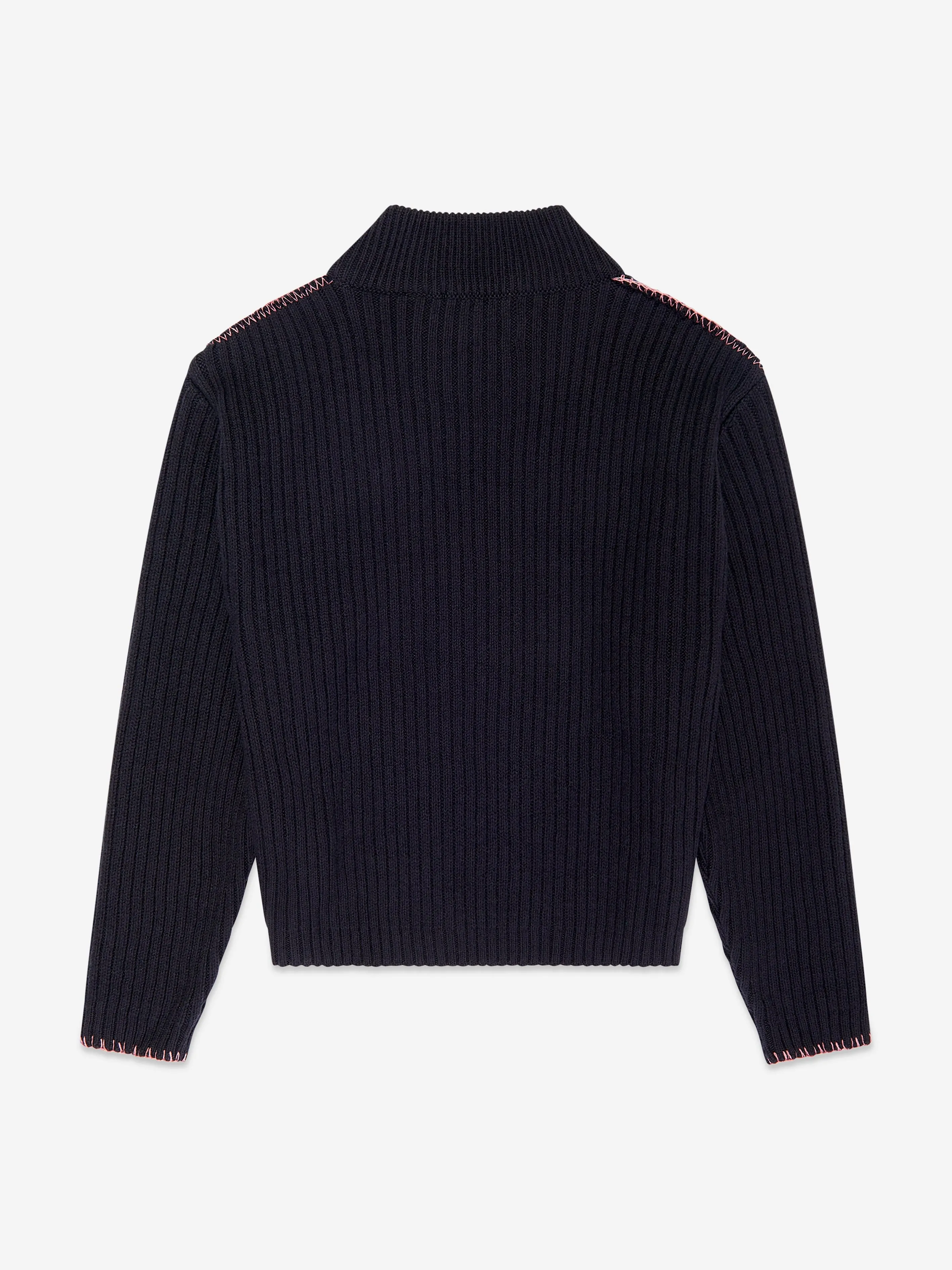 Off-White Girls Off Stamp Clear Rib Jumper in Black