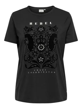 Only Carmakoma Carmiko T-Shirt Zwart