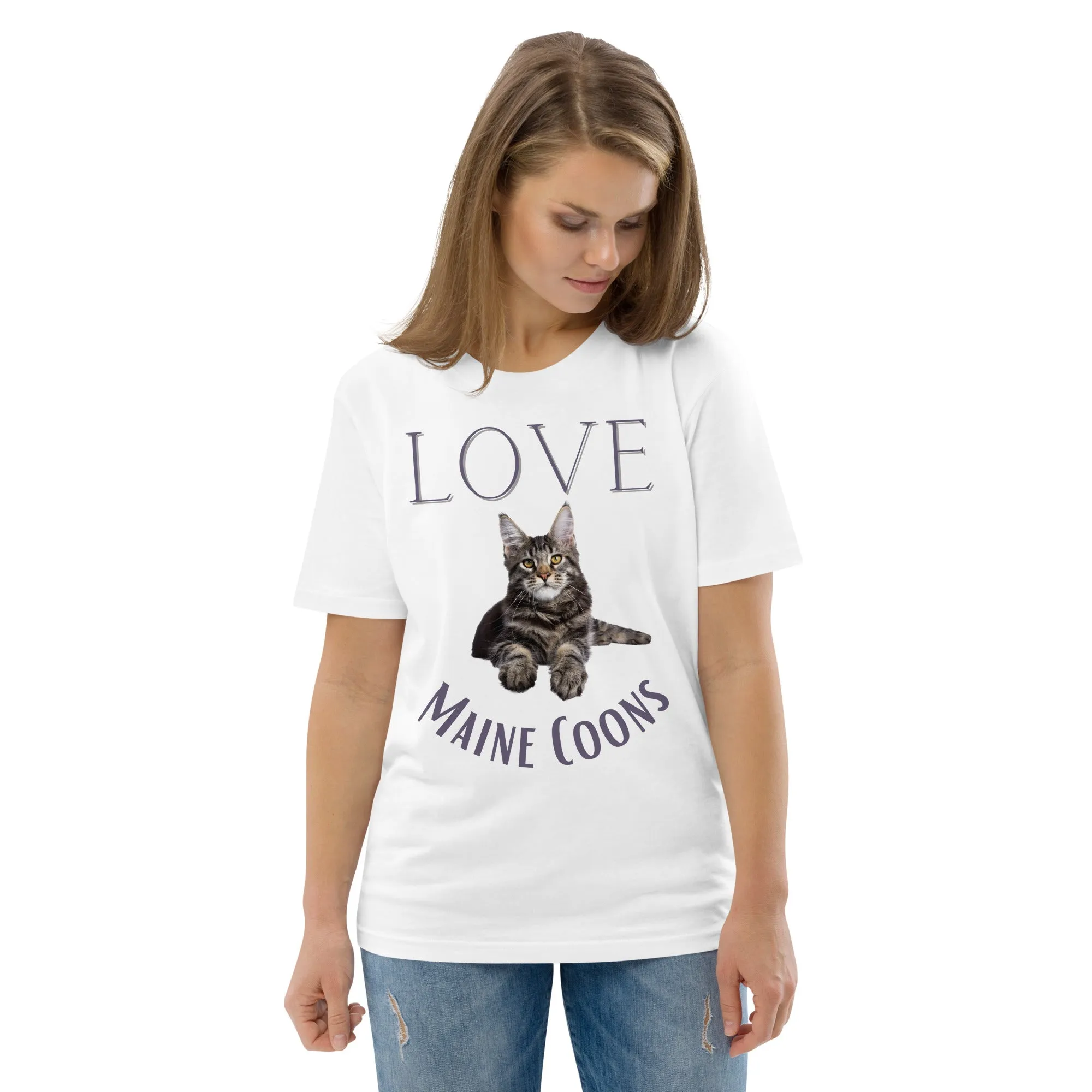Organic cotton t-shirt, Maine Coon Lovers
