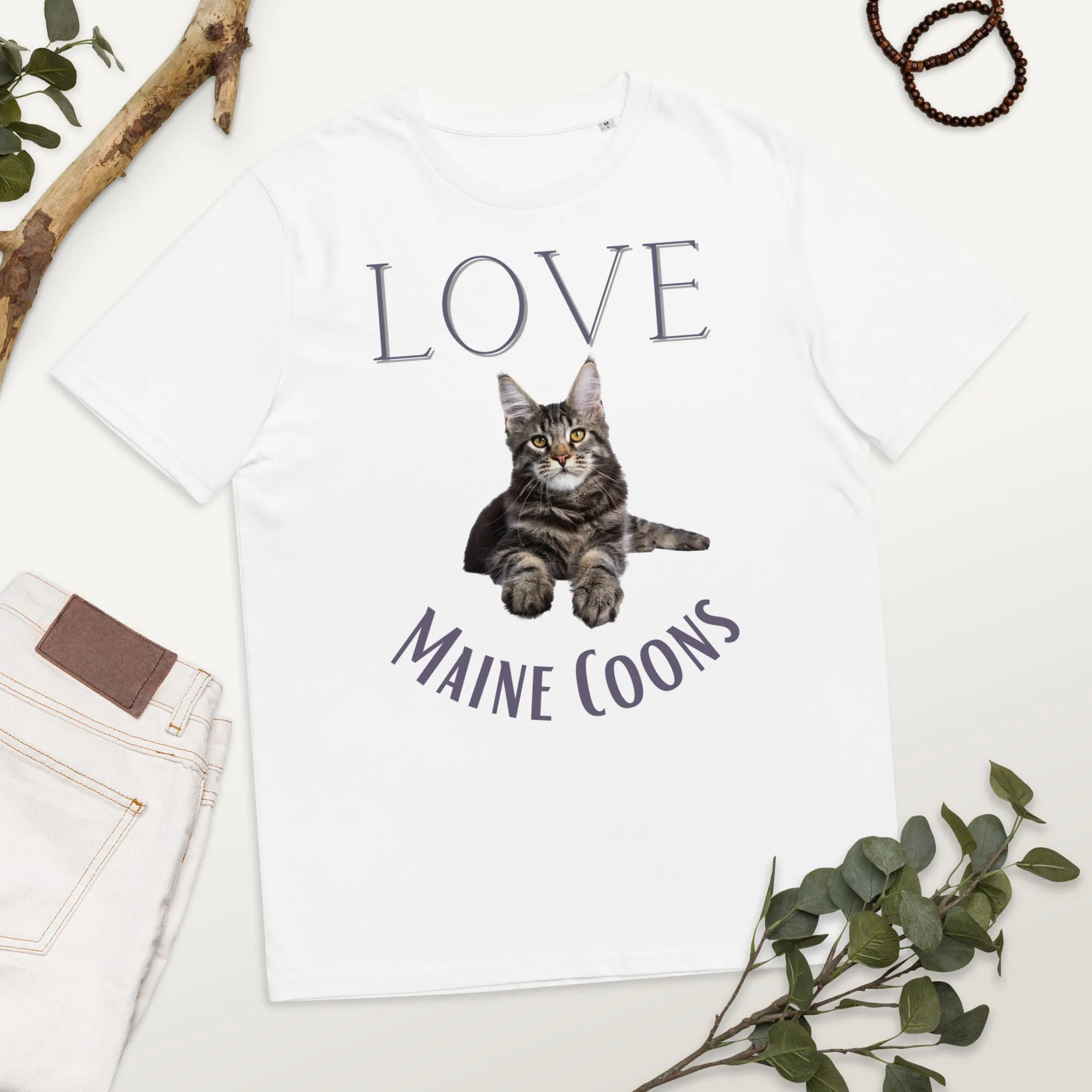 Organic cotton t-shirt, Maine Coon Lovers
