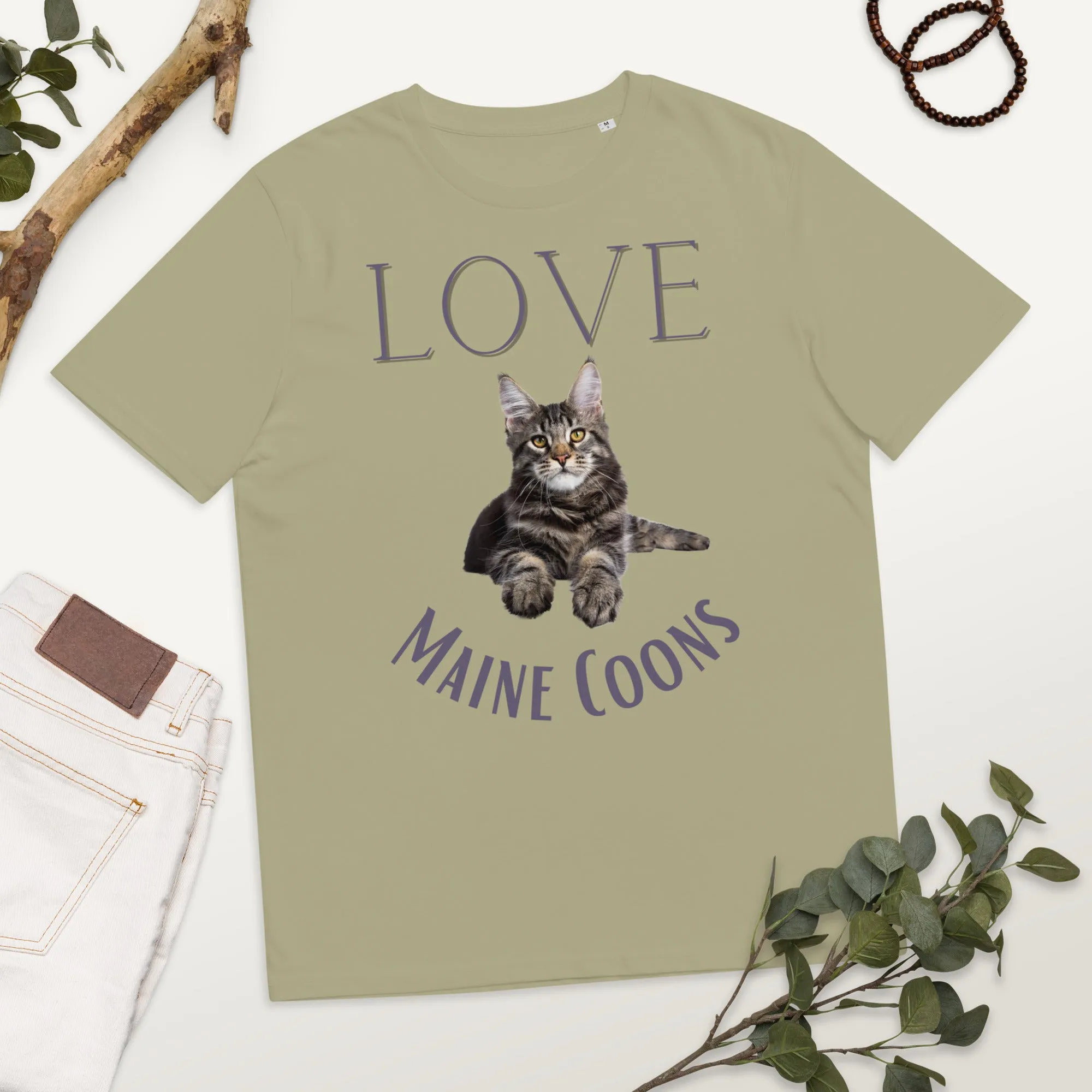 Organic cotton t-shirt, Maine Coon Lovers