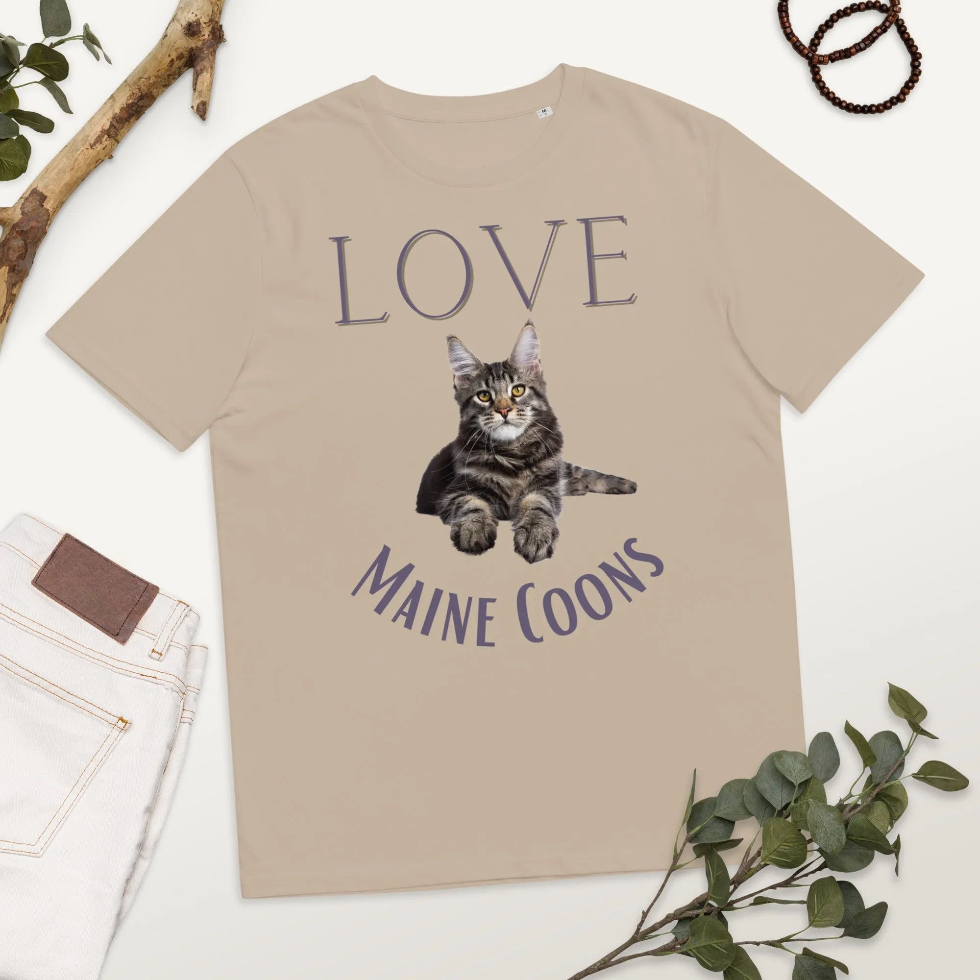 Organic cotton t-shirt, Maine Coon Lovers