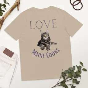 Organic cotton t-shirt, Maine Coon Lovers