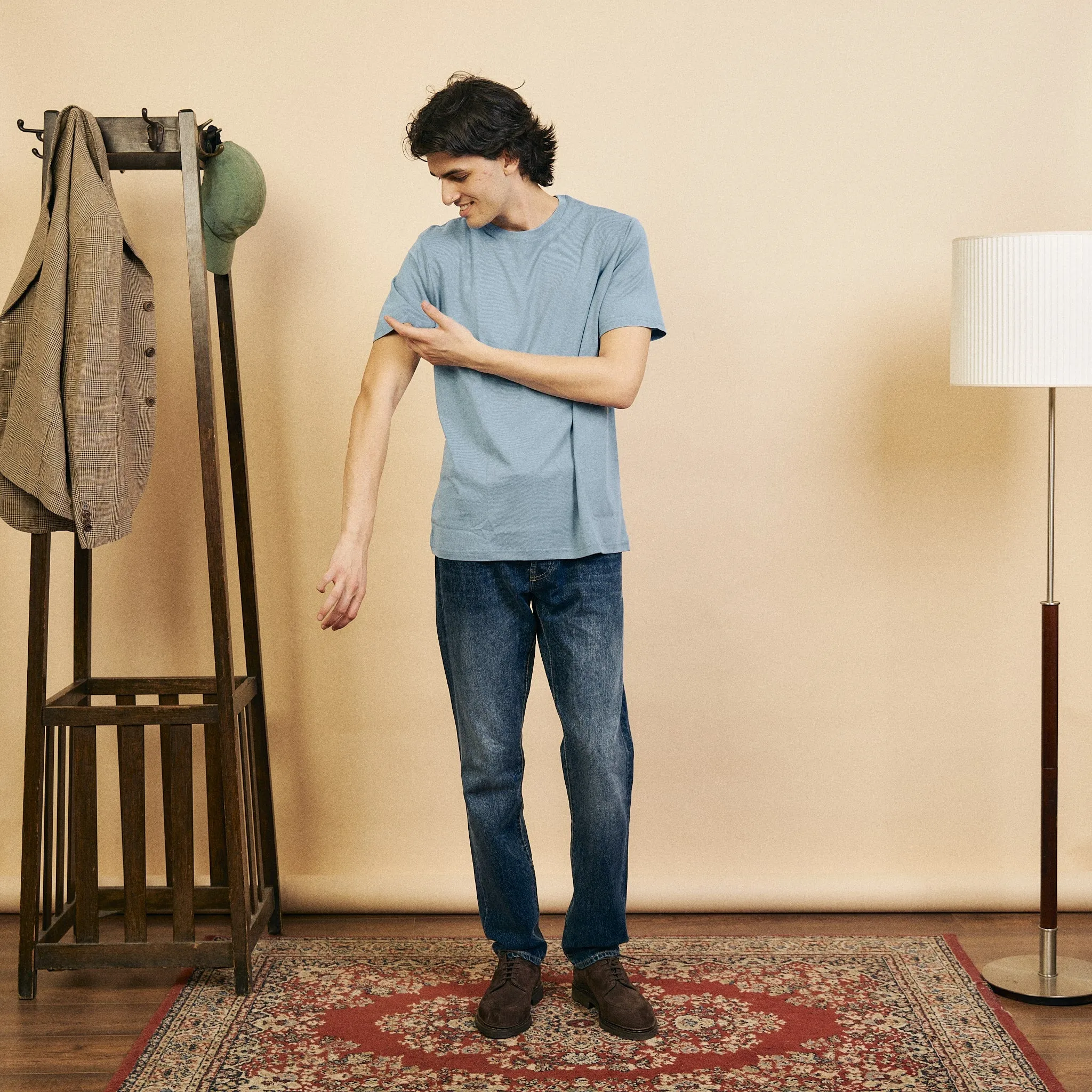 Organic Egyptian Cotton T-Shirt - Della Robbia Blue