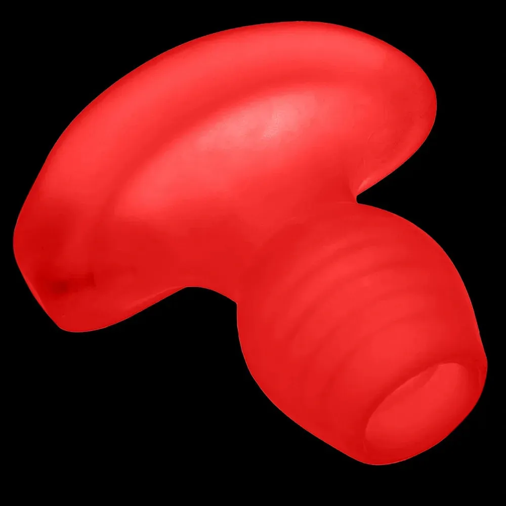 Oxballs Glowhole Hollow Buttplug with LED Insert - Large - Red Morph