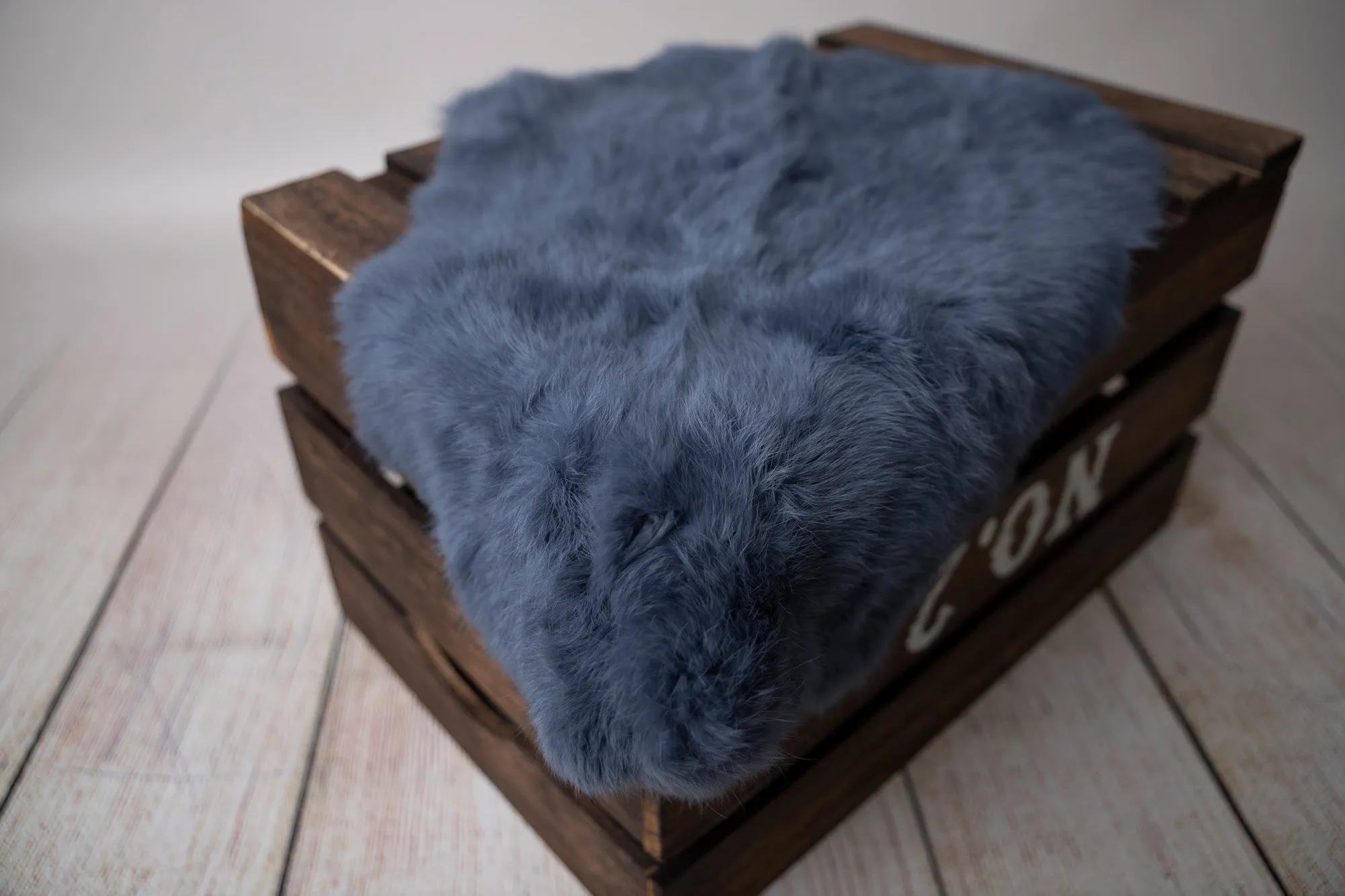 Rabbit Faux Fur - Steel Blue