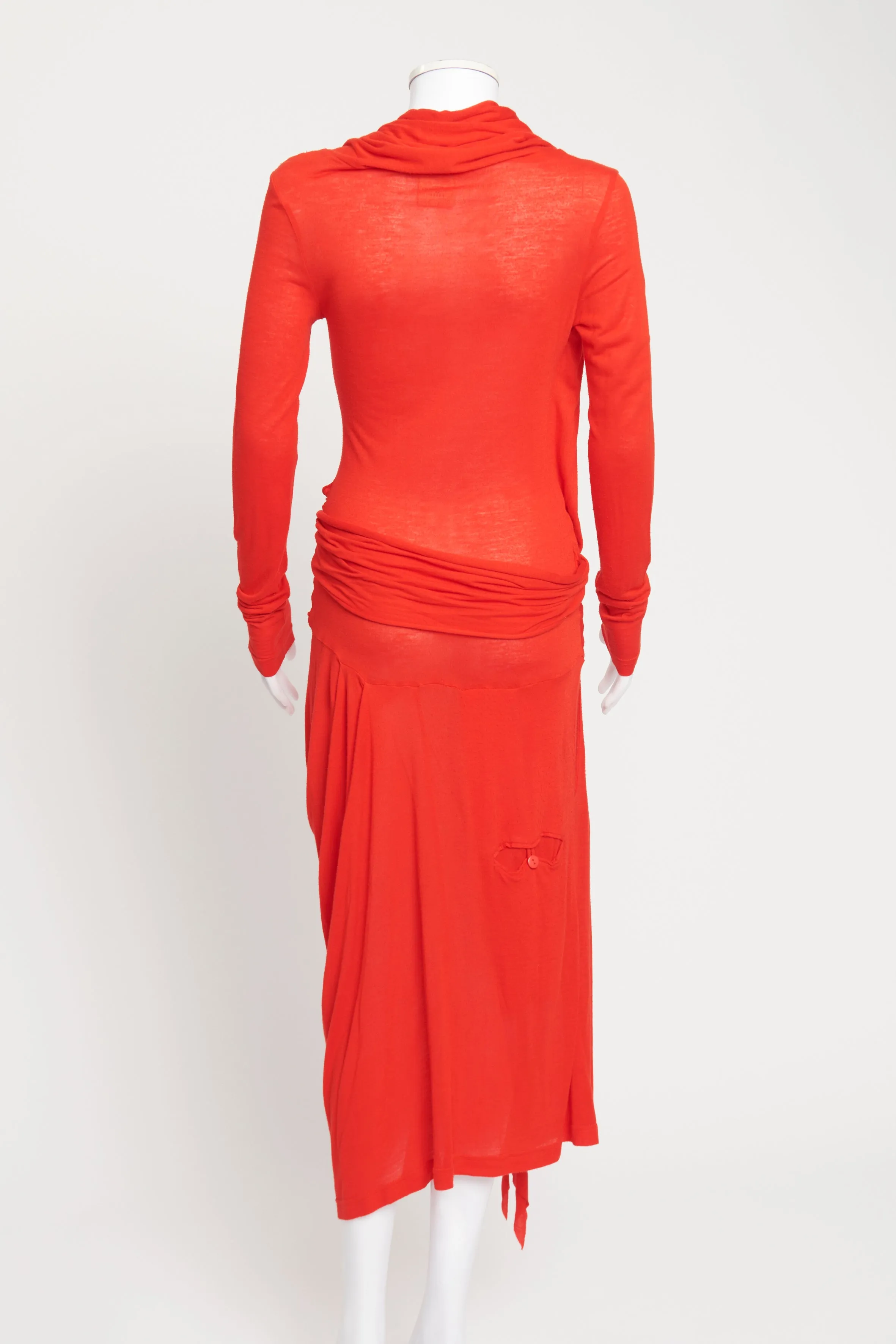 Red Preowned Midi Dress