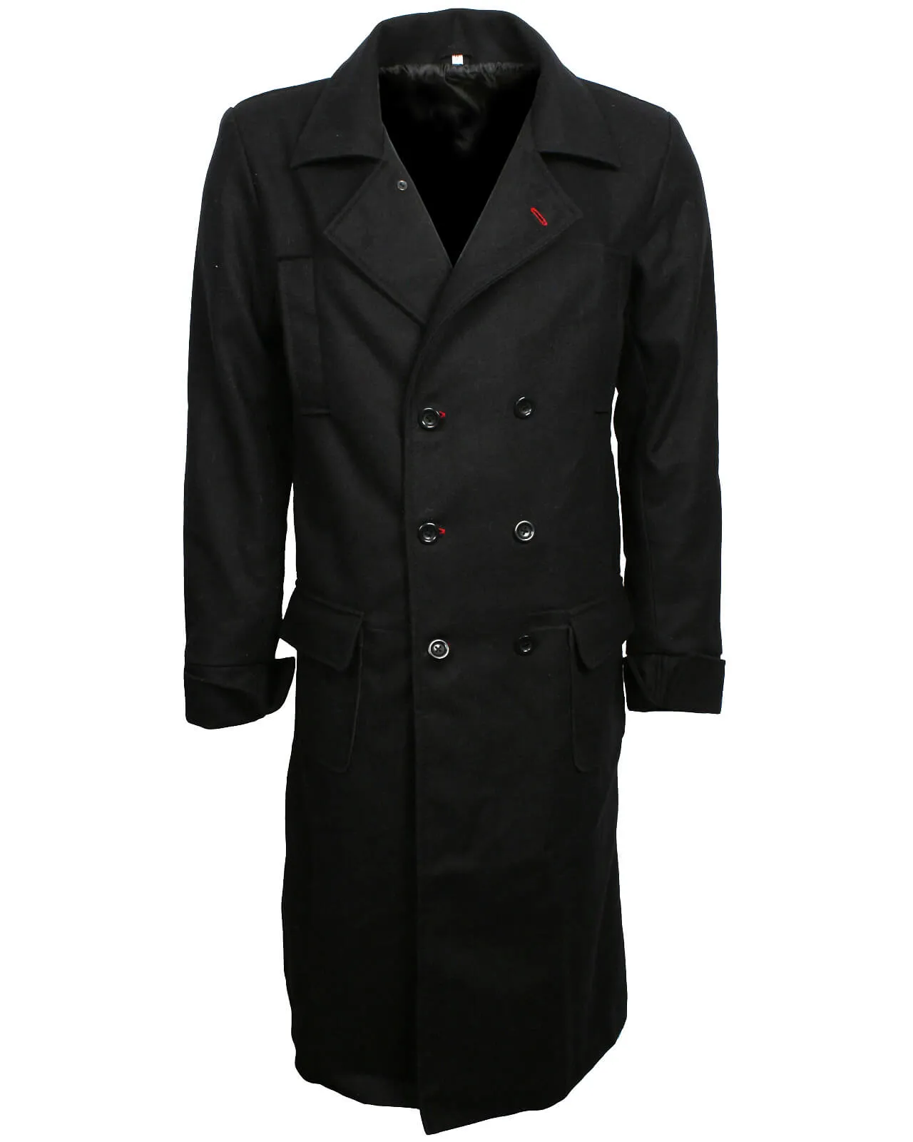 Sherlock Holmes Long Trench Coat Vintage Detective Style Wool Overcoat