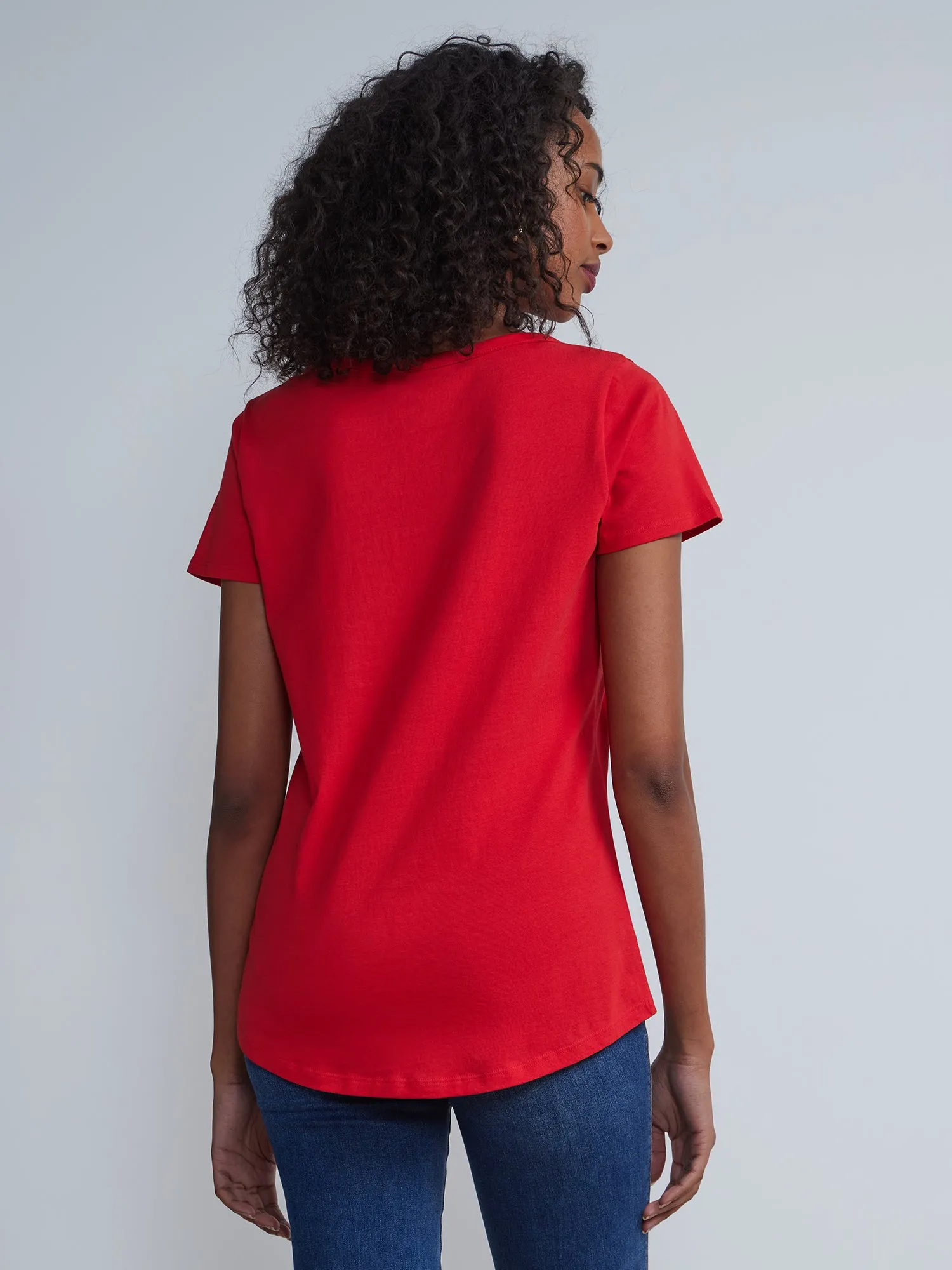 Short Sleeves Key-hole Cut out T-Shirt
