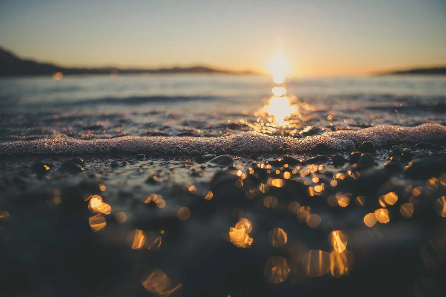 Sunset Sea Foam Photo Skirt