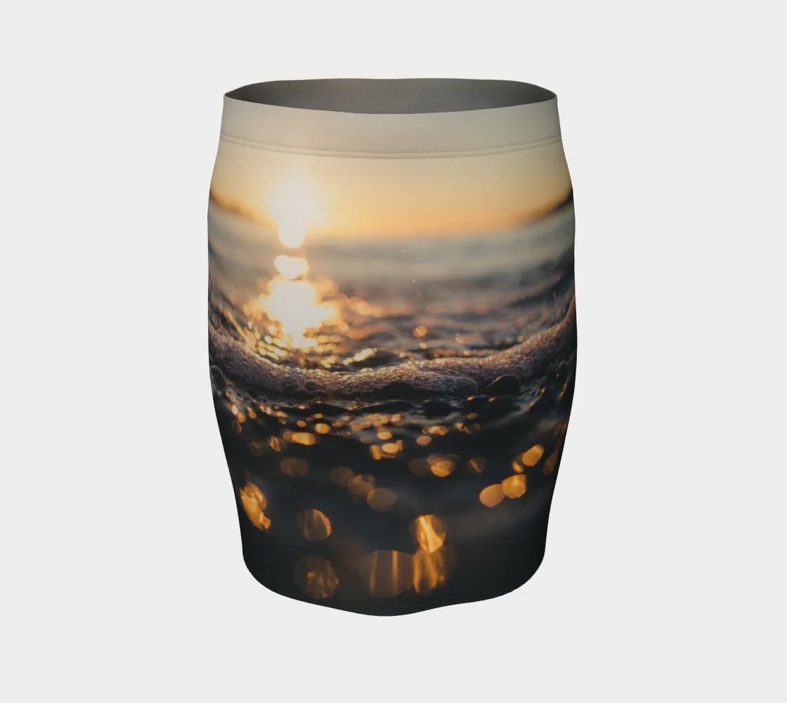 Sunset Sea Foam Photo Skirt