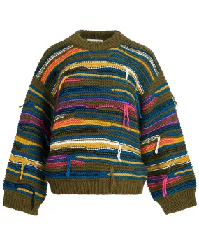 Trekking Green Multicolor Knit Cincinatti Jumper