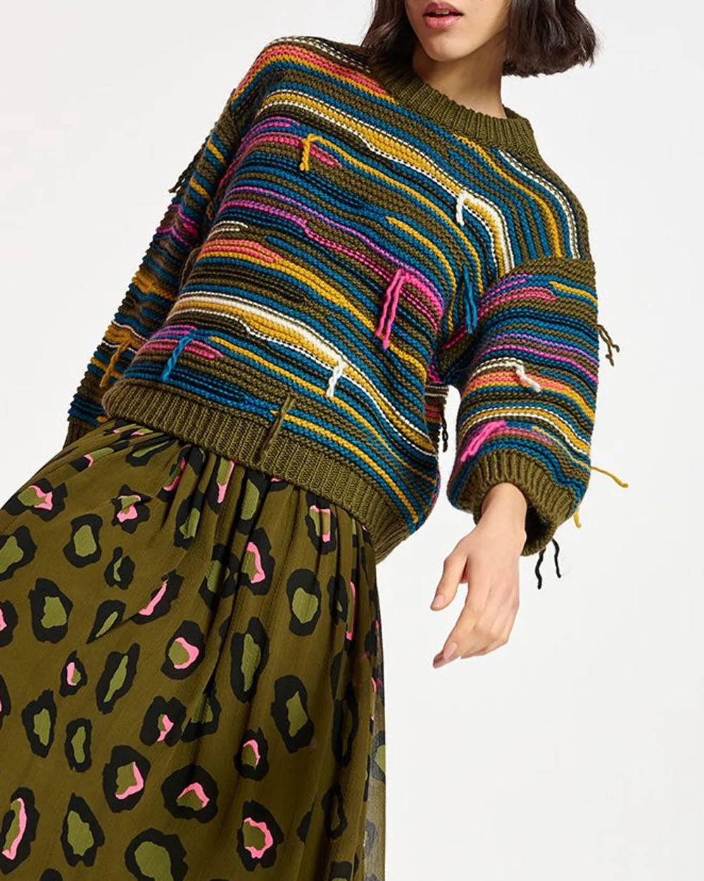 Trekking Green Multicolor Knit Cincinatti Jumper
