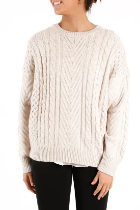 Twisted Babe Jumper Oatmeal