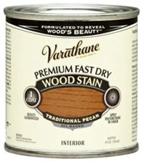 Varathane 262032 Premium Oil-Based Fast Dry Wood Stain, Traditional Pecan,1/2 Pt
