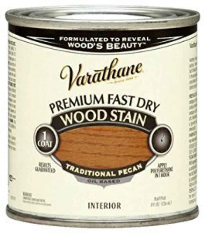 Varathane 262032 Premium Oil-Based Fast Dry Wood Stain, Traditional Pecan,1/2 Pt