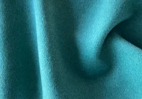 Verdant Teal Blue Cashmere Blend Coating (Made in Italy)