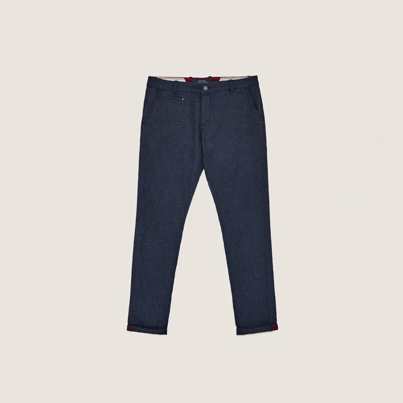 ZR Man Slim Fit Texture Blue Chino